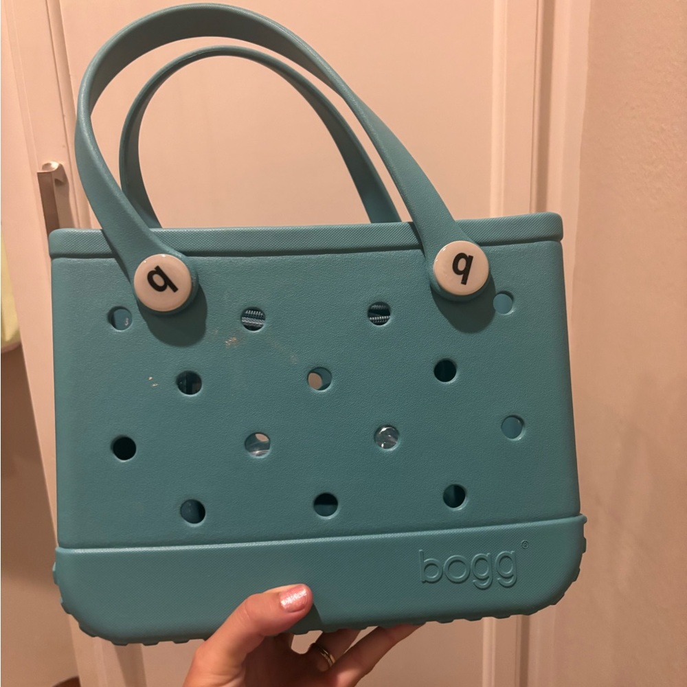 BOGG BAG Blue Tote with Structured Design and Perforated Details